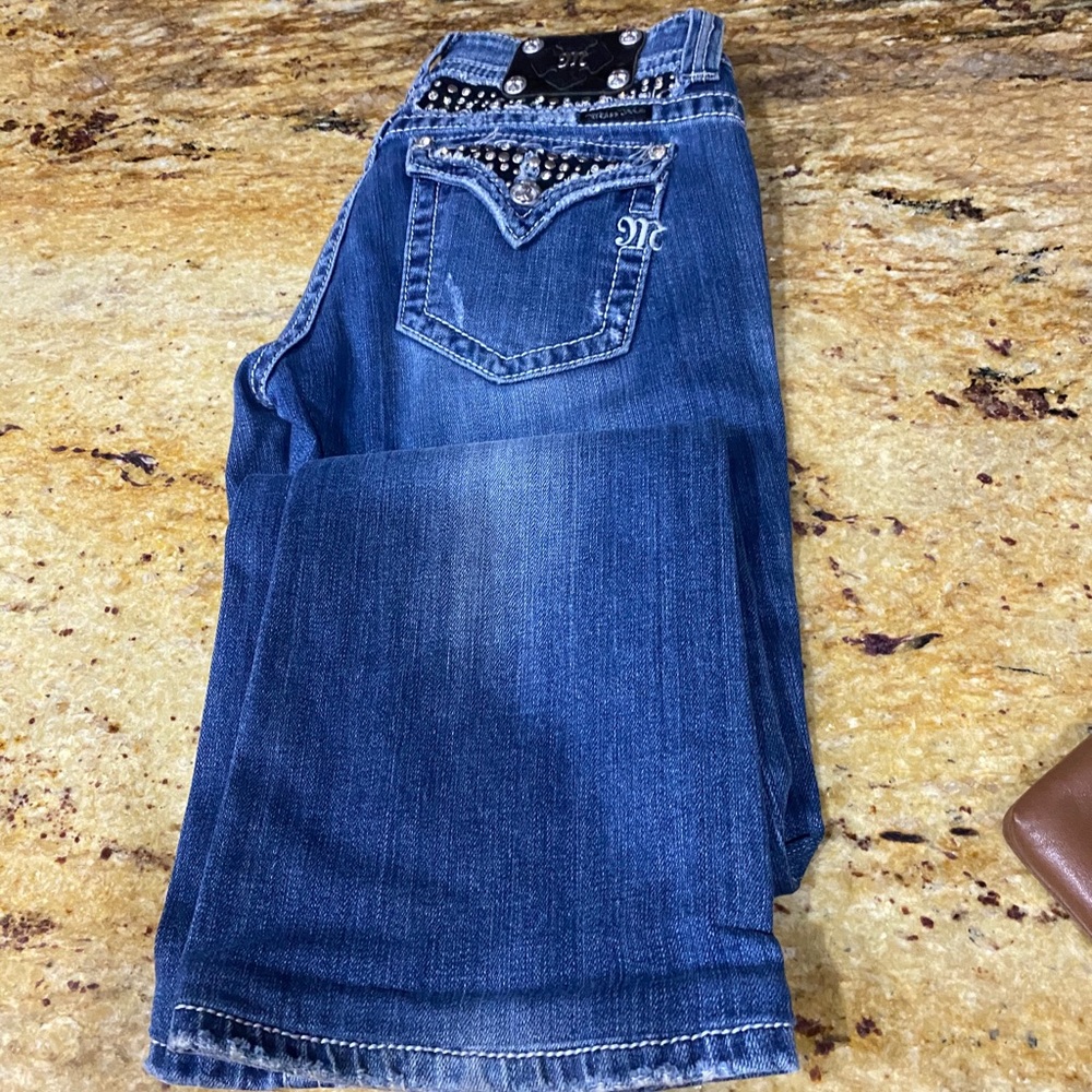 Blue Boot Leg Miss Me Jeans
